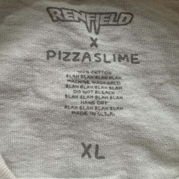 Renfield X Pizzaslime T-Shirt Men's XL Promo White Nicholas Cage Lets Eat Rare - Picture 6 of 9